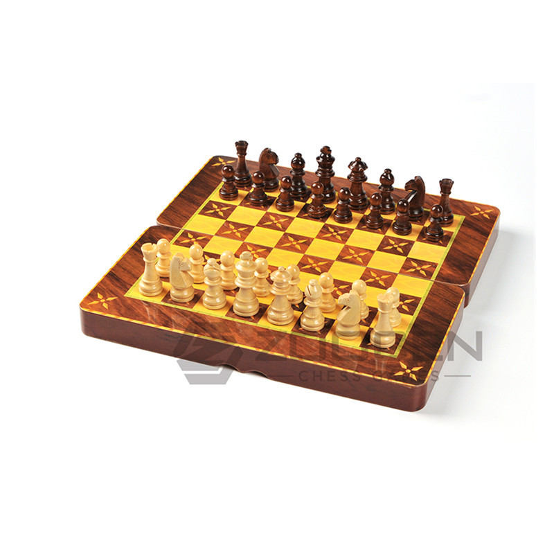 木质国际象棋折叠3合1套装国际跳棋西洋双陆棋木制棋子39.5CM包邮详情4