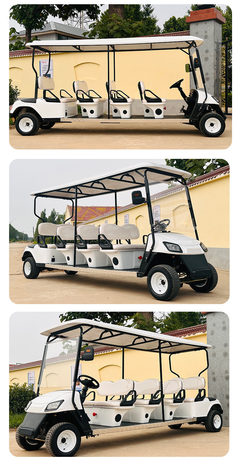 Golf Cart Tourist Attraction Campus Reception Electric 8-Seater Golf Cart New Model Golf Cart
