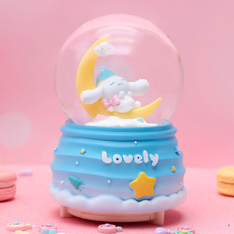 Romántico secreto bosque bola de cristal luminosa caja de música caballo blanco creativo decoración de escritorio de niña regalo de estudiante al por mayor