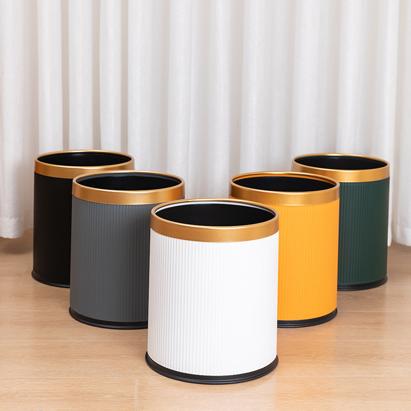 Shuangyi Trash Can Double Layer Lidless Household Trash Can Large Opening Thickeneded Liner Large Capacity Living Room Trash Can