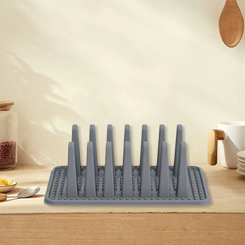 定制亚马逊碗碟沥水架创意厨房置物架新款架子餐具收纳硅胶锅盖架