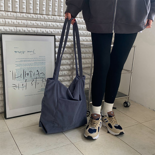New Hot-Selling Autumn and Winter High-End One-Shoulder Large-Capacity Corduroy Bag Simple Korean Style Casual Shopping Bag