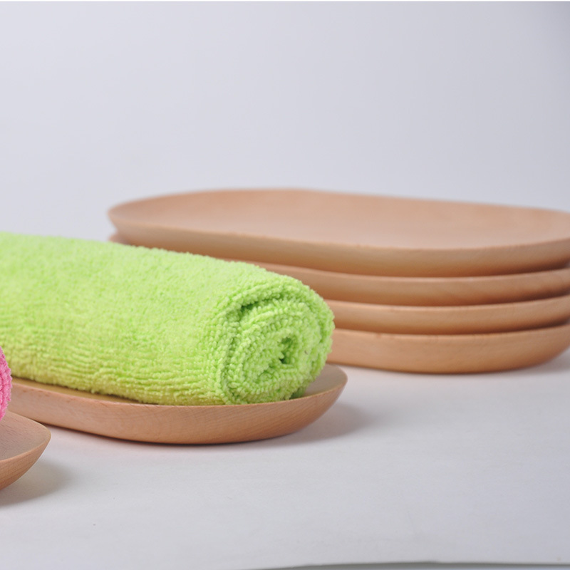 榉木餐盘果盘点心盘毛巾托盘外贸原单批发日韩风餐具