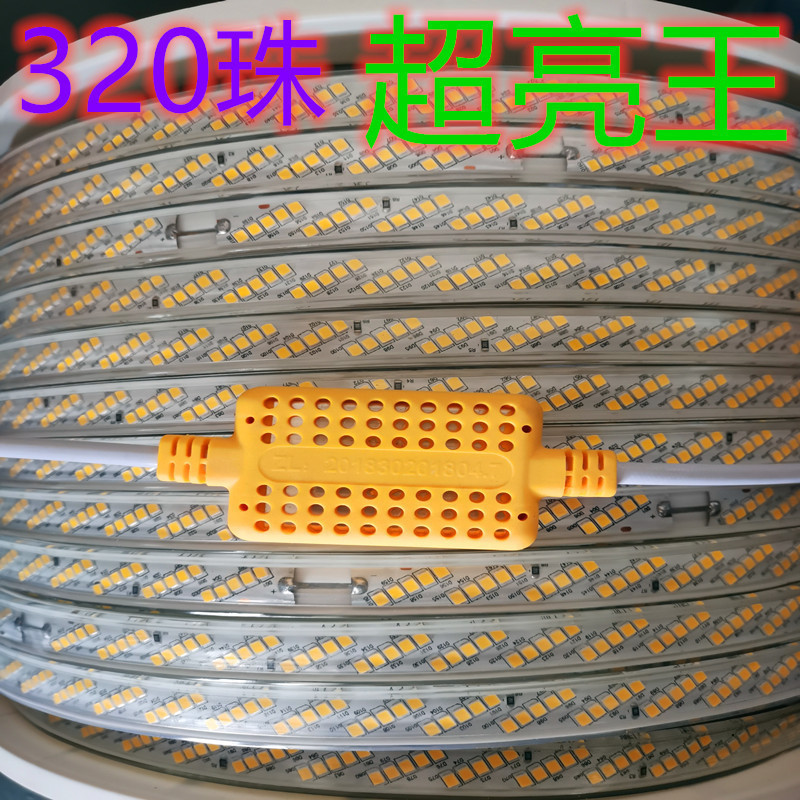 Three-row sloping ceiling light strip for livestock farm construction site, outdoor engineering, waterproof white light, warm light, low voltage 12V, 36V, 24V LED light strip.