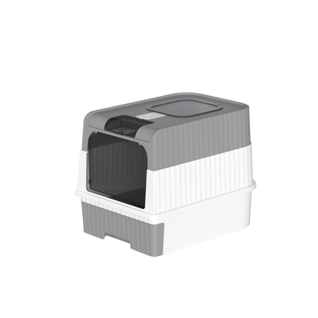 Estilo explosivo caja de arena para gatos tipo cajón de gran tamaño completamente cerrada desinfección UV desodorización inodoro plegable para gatos al por mayor