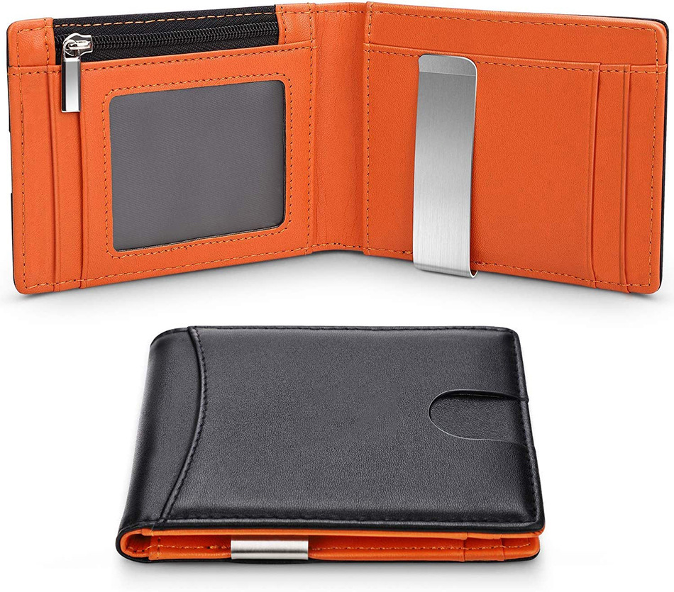 Men's Solid Color Pu Leather Zipper Small Wallets display picture 4