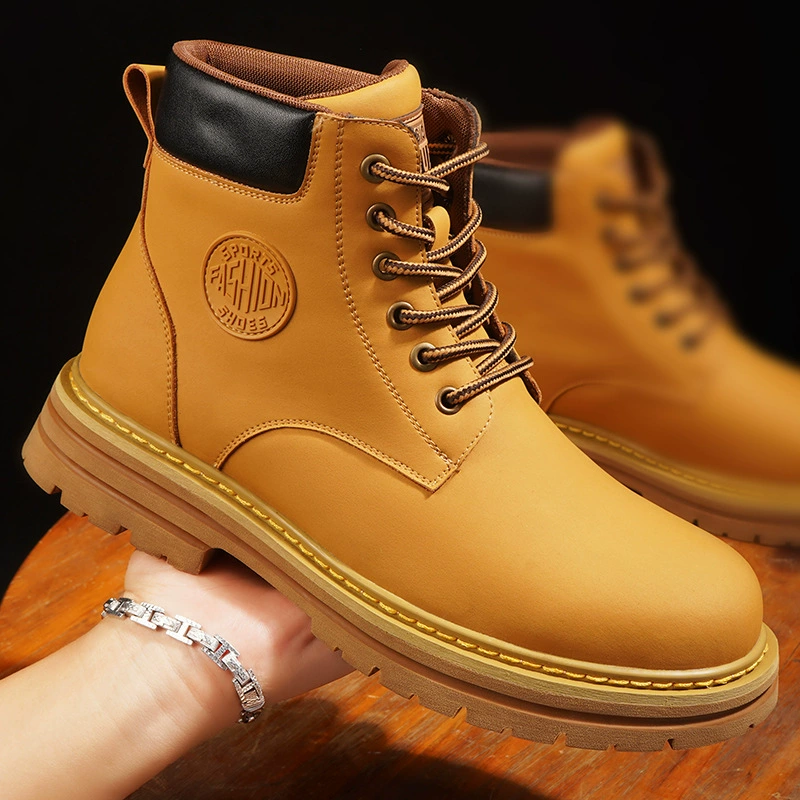 Мужские и женские ботинки в парном стиле 2022 года, на толстой подошве, с широким носком, в стиле Мартин, ретро-мотоциклетные рабочие ботинки