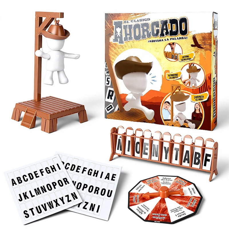 Juegos de mesa de horca magnética transfronteriza juegos de mesa de palabras ingleses juegos de mesa interacción padre-hijo Amazon al por mayor