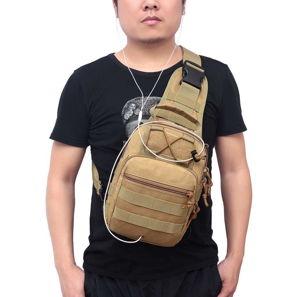 Bolso pequeño cruzado para el pecho, multiusos, nuevo, táctico, de un solo hombro, bandolera deportiva, para actividades al aire libre, bolso táctico portátil para el pecho