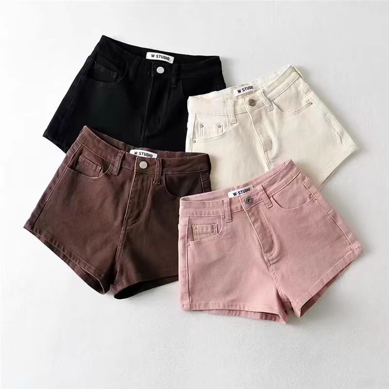 Denim Shorts Women's Summer New Korean-style Stretch European and American-style Tight Hip Lifting Trendy Spring All-match Hot Pants