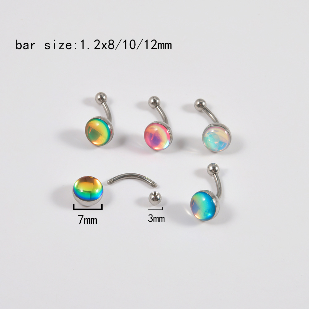 Hip-Hop Geometric Titanium Alloy lip stud Eyebrow Nails 1 Piece