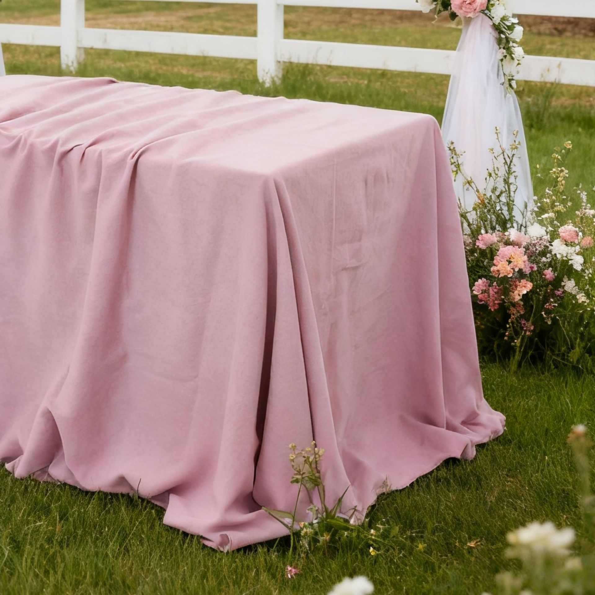 Mantel de Algodón Lavado Liso, Lino de Algodón Puro, Decoración de Boda al Aire Libre de Estilo Retro Francés, Fondo para Fotografía, Resistente al Desgaste y al Polvo