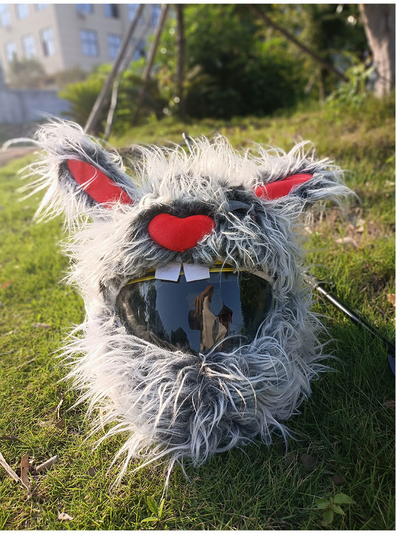 Cubierta de casco de motocicleta Cubierta de casco de felpa puntual Cubierta de casco completo Cubierta de casco de motocicleta Tacón de viento Moda de moda