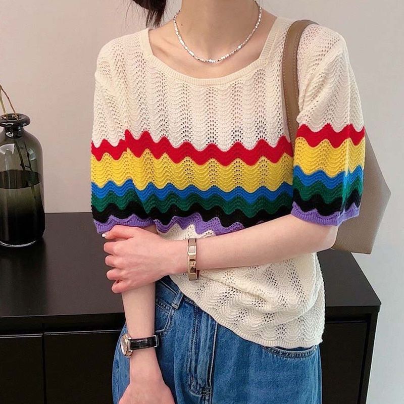 Summer thin knitted sweater