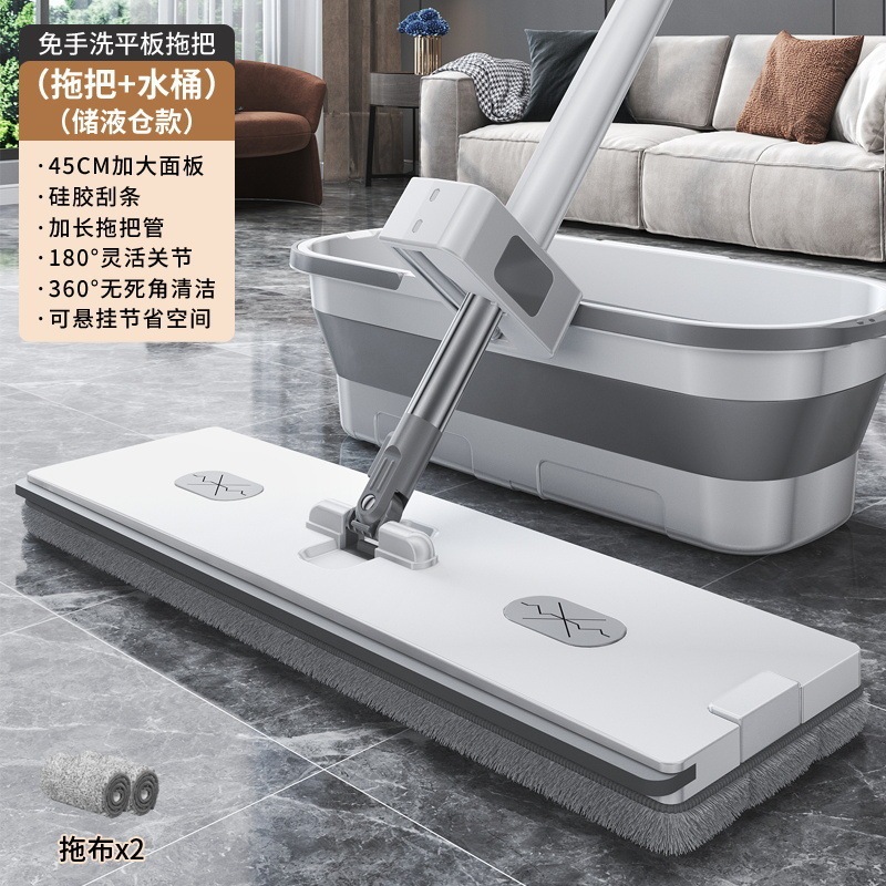 2025年新型家庭用フラットモップ、ワンモップ、手洗い不要、吸水性向上、怠け者用交換用クロス、衛生的|undefined