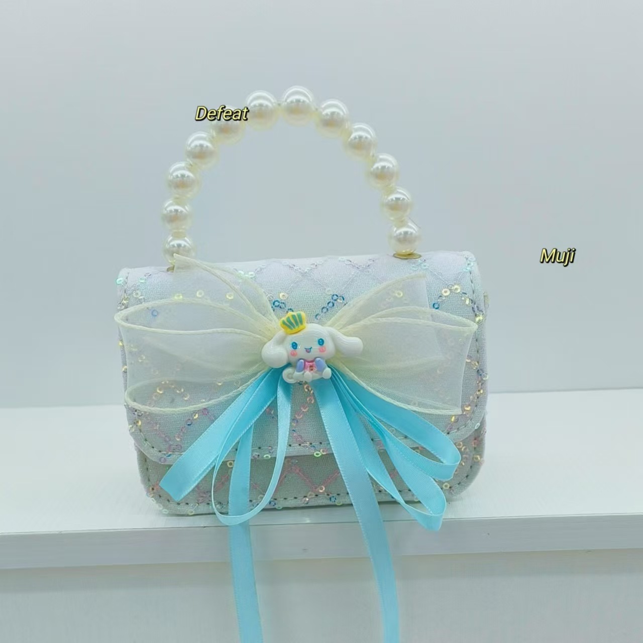 Bolso de mano de perlas de Melaty bolso de accesorios de cinturón, bolso de princesa de niños, bolso de Año Nuevo, bolso pequeño