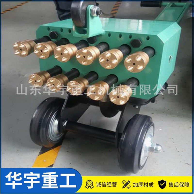 供应 桥面气动手推式凿毛机 桥梁路面11头手推式自行走凿毛机现货