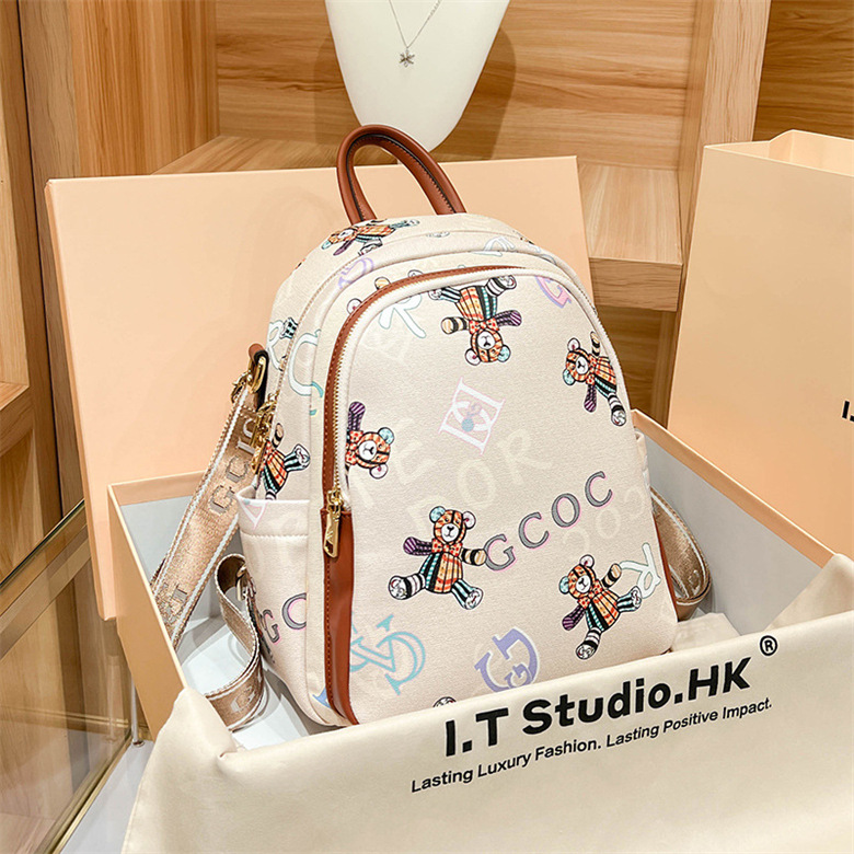 香港代购奢侈品名牌2025新款专柜正品真皮女双肩包手提背包登山包