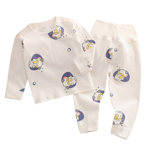 Newborn Bodysuit Set with Shoulder Fasteners Baby Clothes Autumn Clothes Autumn Trousers Full Moon Dress Spring and Autumn Winter Style Pajamas 100% Cotton