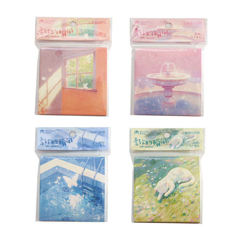 Papel Sr. ins viento tres disfrutar del paquete N veces pegatinas suaves instantáneas estudiantes coreanos de la oficina de notas notas Post-it notes
