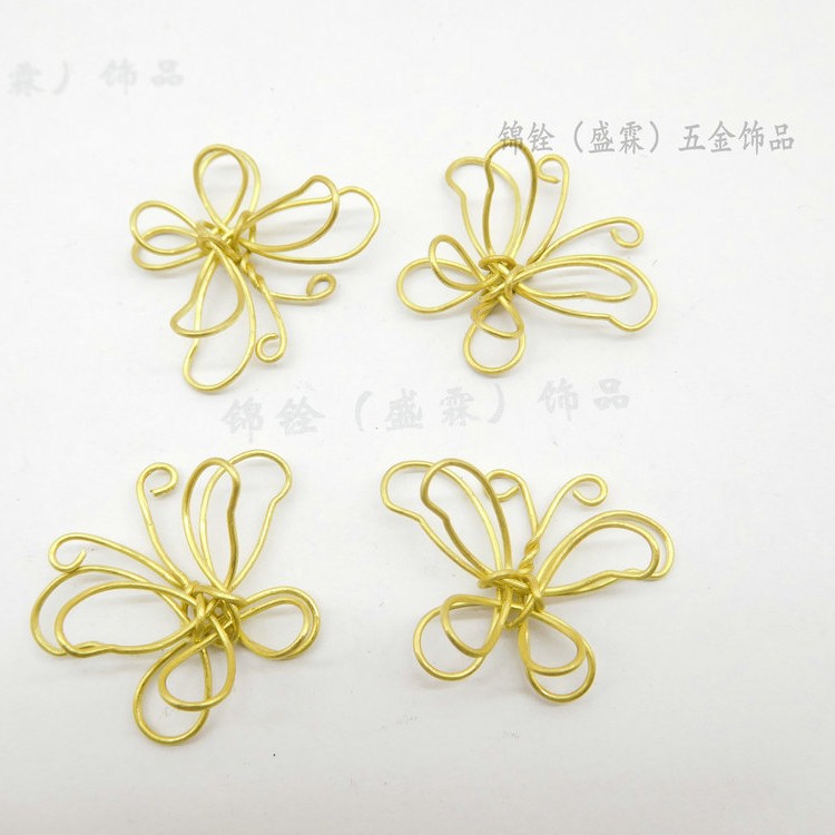 铜线配件绕线蝴蝶立体蝴蝴配件DIY饰品