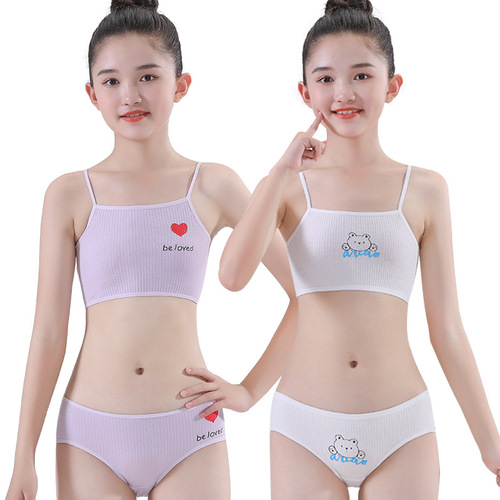 Girls' underwear development period girls' bra children's pure cotton primary school students wear camisole vest