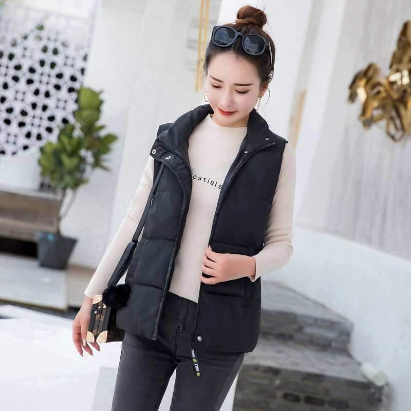 Demi-season short vest with down, down jacket for elementary school students sleevless, Korean style, oversize