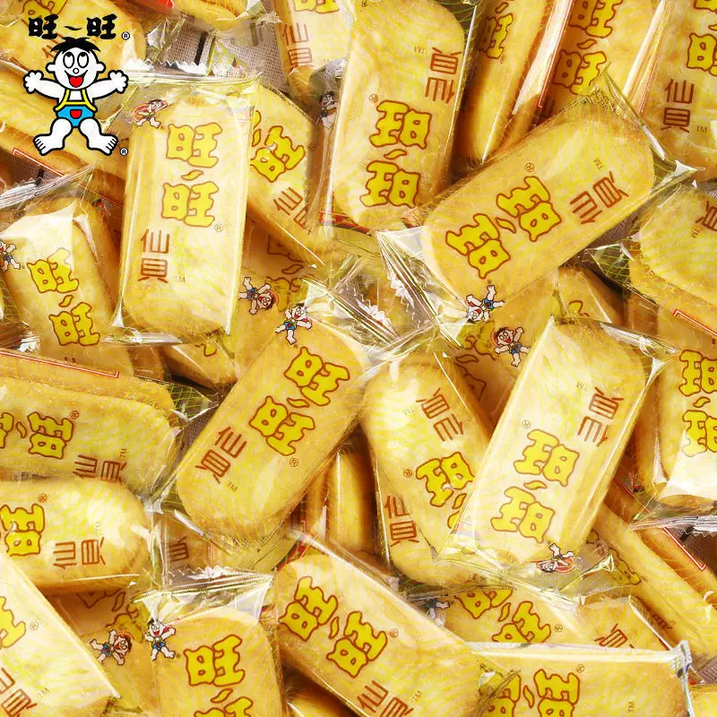 旺旺仙贝散装整箱雪饼米饼网红办公室儿童校园小零食怀旧饼干批发