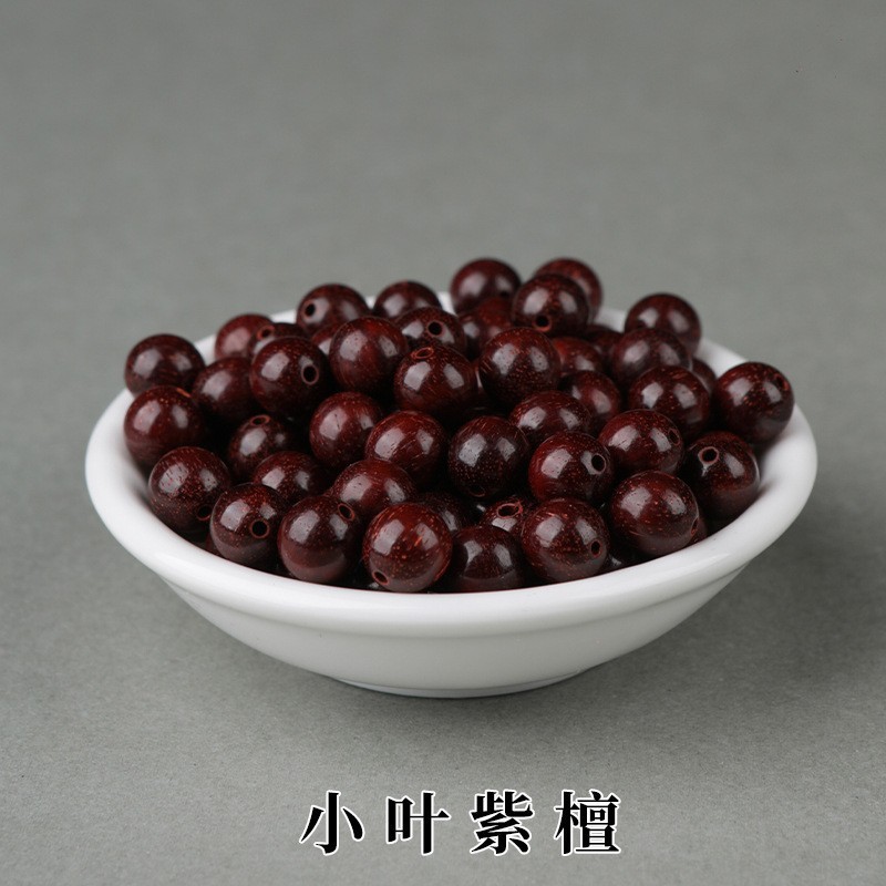天然小叶紫檀吐丝绿檀散珠老山檀手串金丝檀实木质文玩配配件珠子|undefined