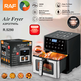 RAF European standard cross-border air fryer 8L large-capacity touch screen smart household non-fat fryer heating up and down