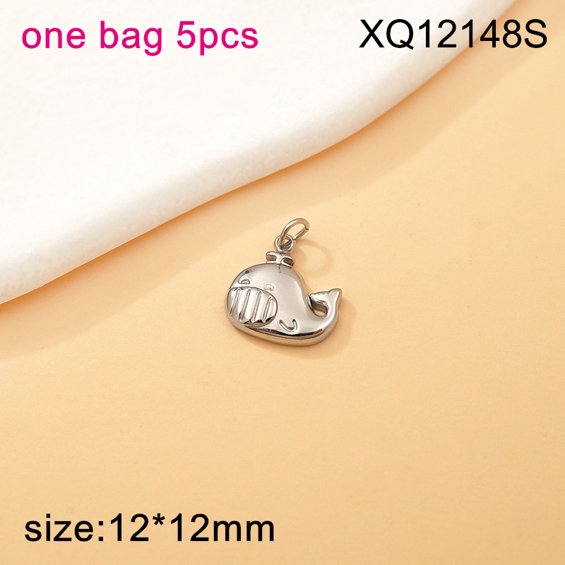 Accesorios de joyería de acero de titanio Serie de vida marina Concha Concha Estrella de mar Tortuga Collar de bricolaje Accesorios de pulsera colgante