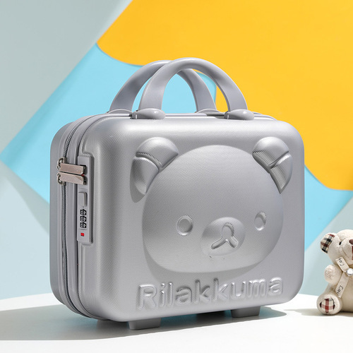 Bear suitcase portable cosmetic case 14-inch souvenir bridesmaid cartoon cute storage bag password box suitcase