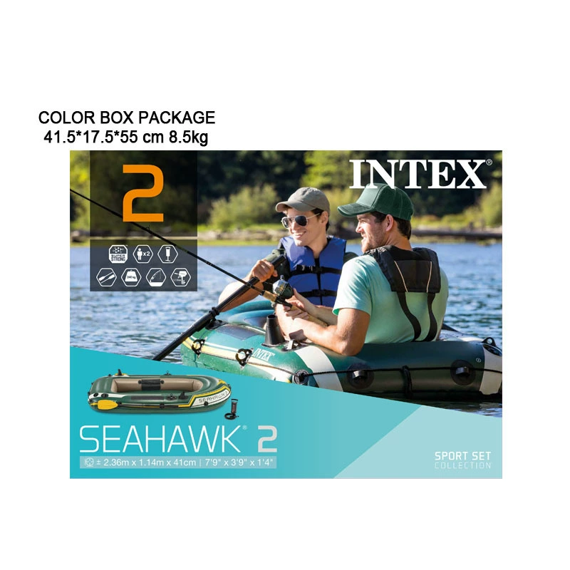 Оригинальная резиновая надувная лодка Intex 68347/68351/68380, рыболовная лодка/ховербот/каяк