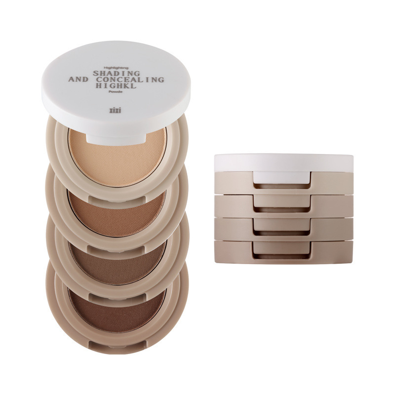 xixi四层夹心色鼻影修容平替侧影大地色修饰眼影爆闪珠光哑光代发