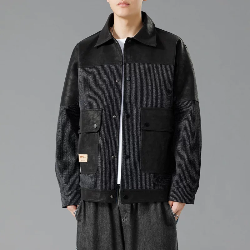Осенняя модная куртка в тренде, slim fit