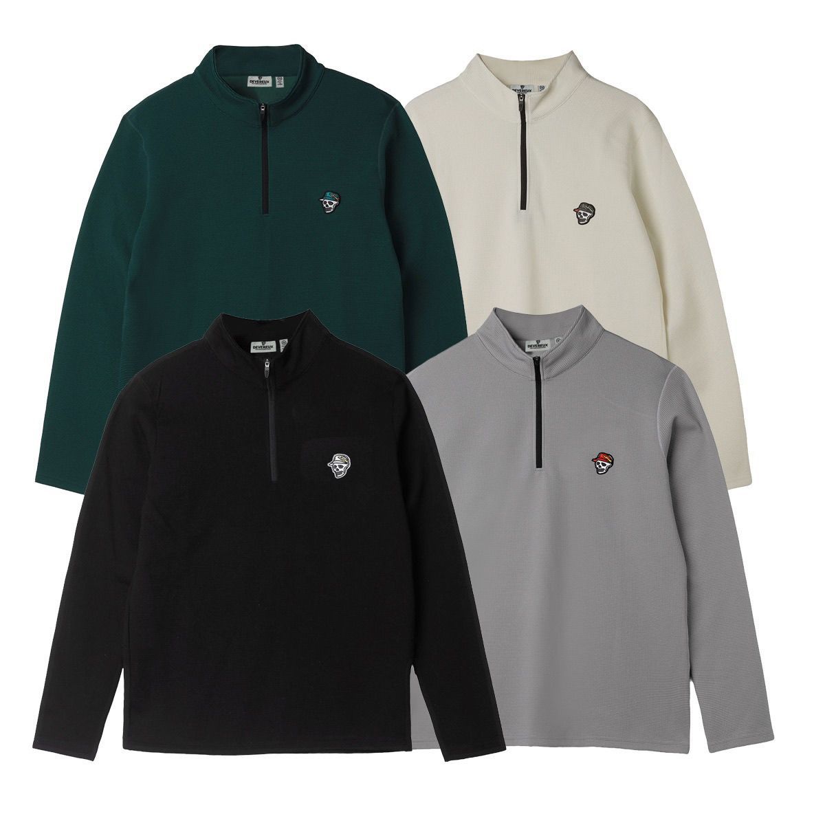 DEVEREUX GOLF华夫格半拉链长袖