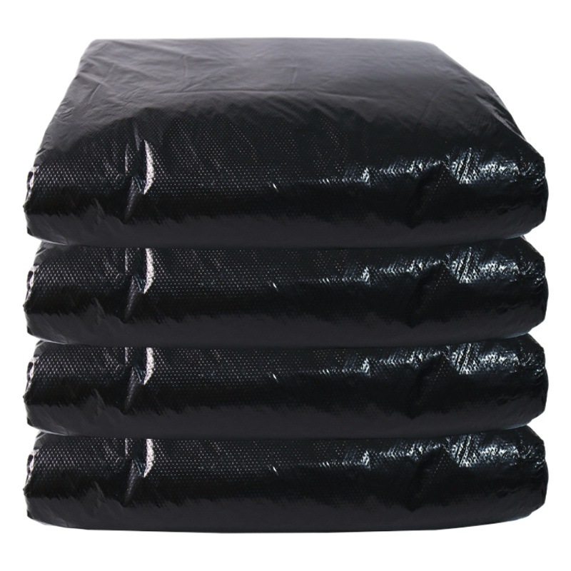 Thickened Flat Mouth Garbage Bags for Hotels, Schools, Household Garbage, Black New Material Garbage Bags, 50 Pieces, Free Shipping