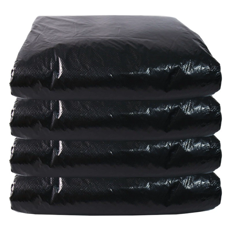 Утолщенные мешки для мусора с плоским ртом для отелей, школ, бытового мусора, черные мешки для мусора из нового материала, 50 штук, бесплатная доставка