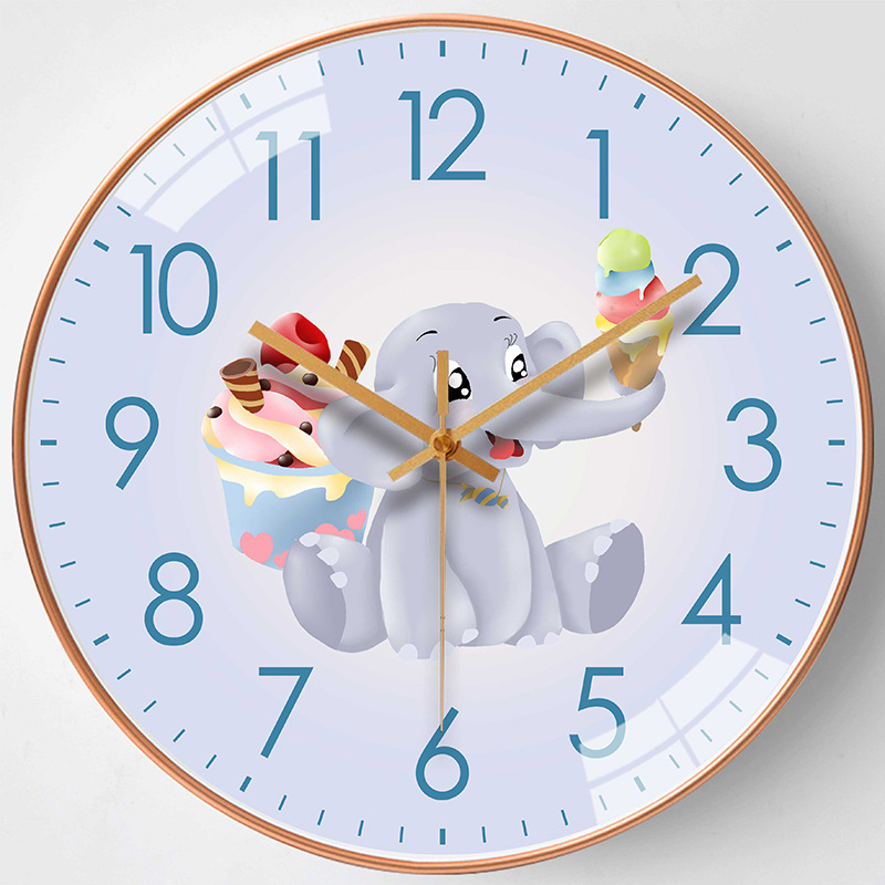 [8 pulgadas 20cm] Reloj de dibujos animados creativo personalizado moderno simple Internet celebridad reloj hogar sala de estar Reloj de pared
