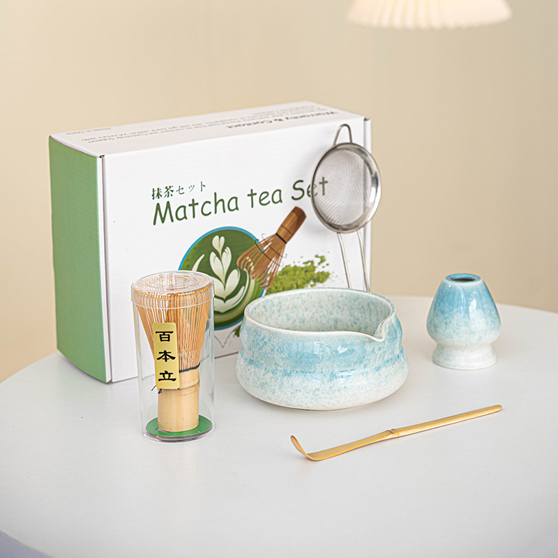 国境を越えた抹茶茶器専門窯釉百本立茶筌日本抹茶セット注ぎ口付き抹茶ボウル高価値|undefined