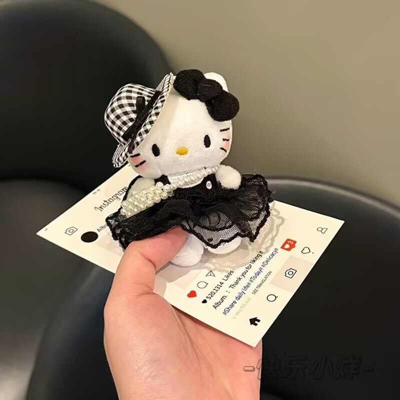 草帽ktkitty挂件背包可爱毛绒公仔钥匙扣挂饰包包玩偶礼物|undefined