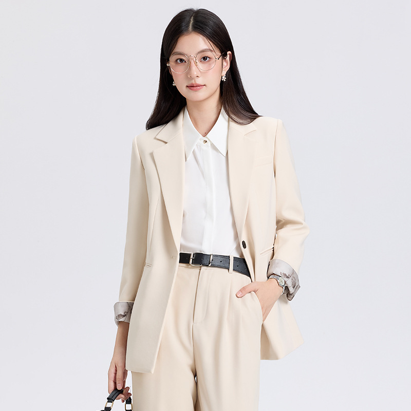 职业西装套装女春秋高端气质轻职场高级感大学生面试正装西服外套|undefined