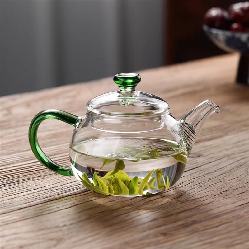 高硼硅玻璃茶壶耐高温绿茶壶小号泡茶壶一人用可过滤精致功夫茶具