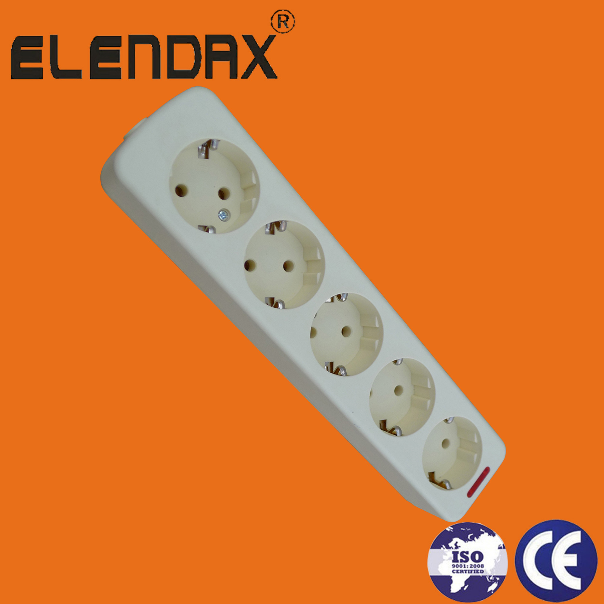 供应可拆装可接线　带接地　五位欧式插板 欧式拖线板（E5005E）