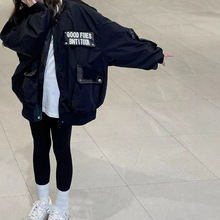 中大童航棉字母短款棉服2024冬季新款儿童洋气保暖棉衣外套潮