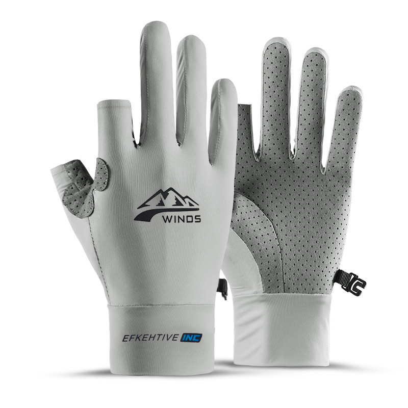 Guantes deportivos absorción de humedad y que absorbe el sudor transpirable resistente al sol pantalla táctil superconductora al aire libre ciclismo hielo Frisbee guantes