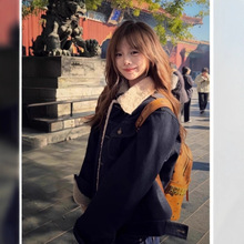 秋冬季韩版宽松牛仔棉服女翻领加绒保暖外套短款时尚百搭复古夹克