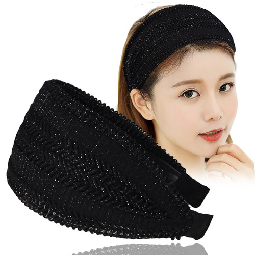Wide Edge White Hair Ribbon, Simple Toothed Anti-Slip Hair Clip, Breathable and Airy Hair Accessory, Fresh and Natural Hair Band for Women