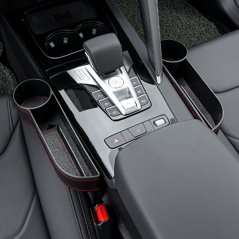 Car gap storage box leather car seat seam organizer car accessory in-car storage bag