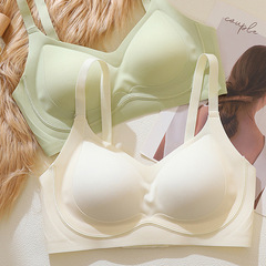 715 # とシンプルな顔! ワンピースの跡のないブラジャーは四季を通じてスチールリングのない薄いカップの下着を着ます。